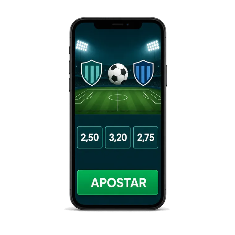 App de 22Bet en la pantalla de un celular con el cupón de apuestas